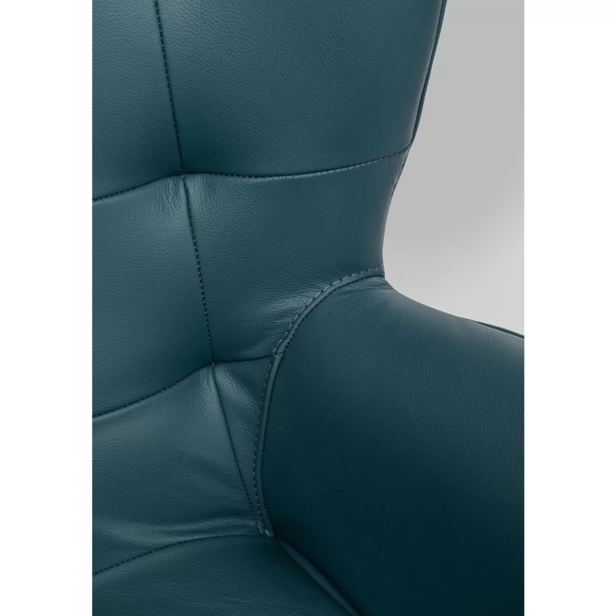 Poltrona Girevole Oscar Rivestita in Pelle Blu – Design Esclusivo KARE