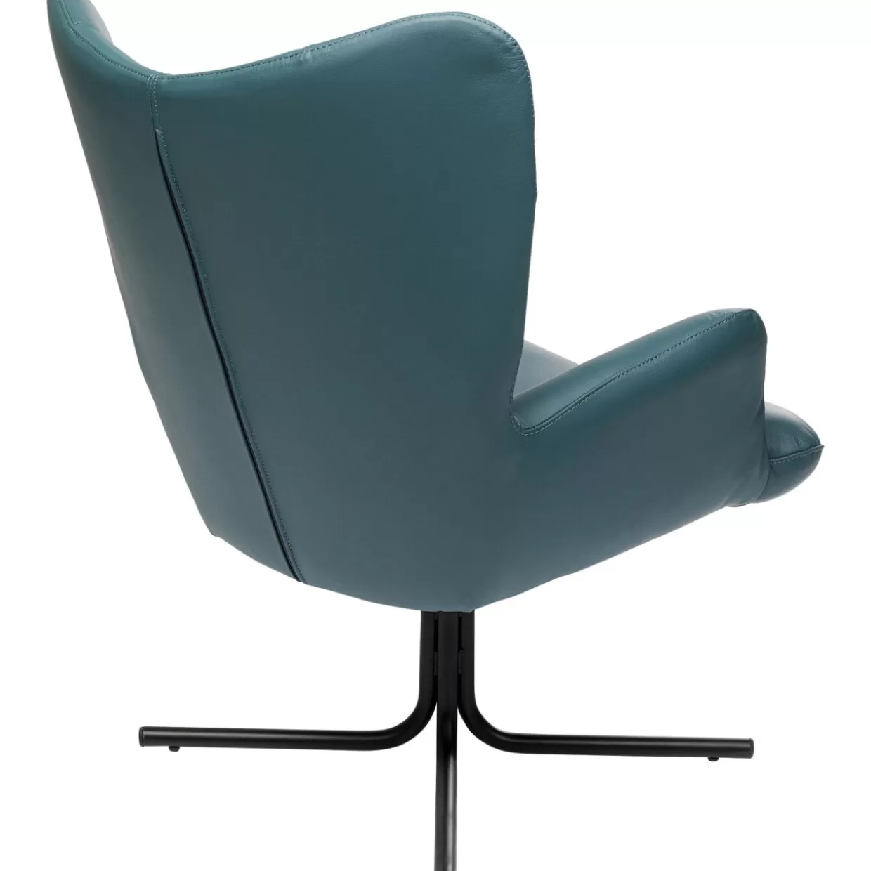 Poltrona Girevole Oscar Rivestita in Pelle Blu – Design Esclusivo KARE