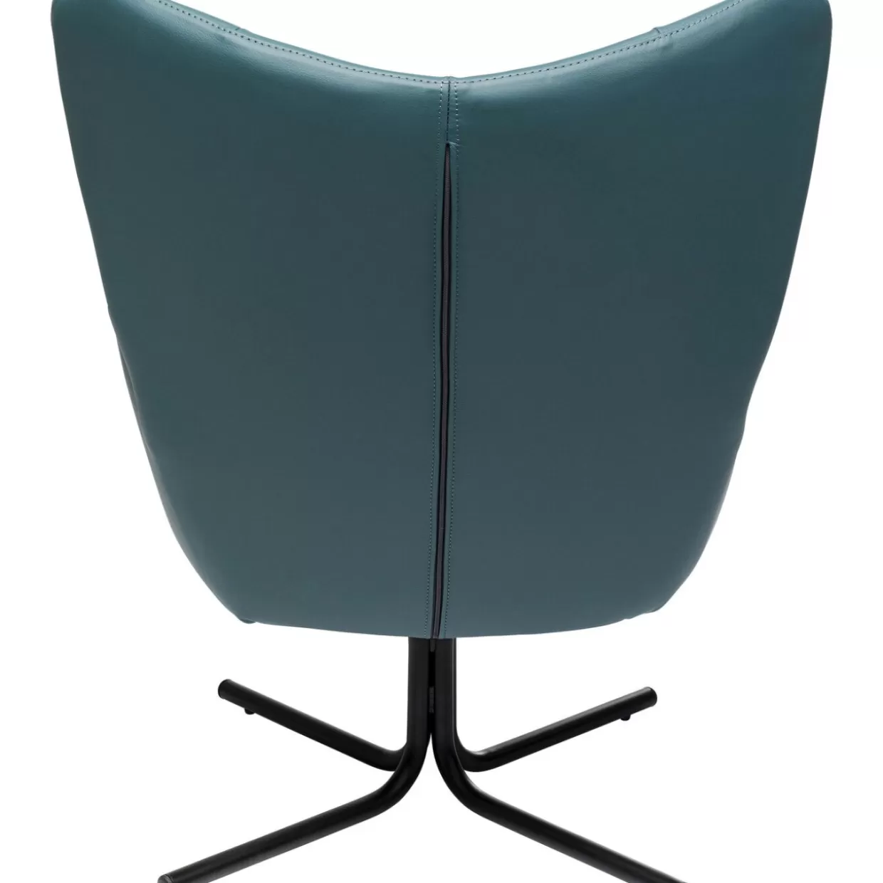 Poltrona Girevole Oscar Rivestita in Pelle Blu – Design Esclusivo KARE