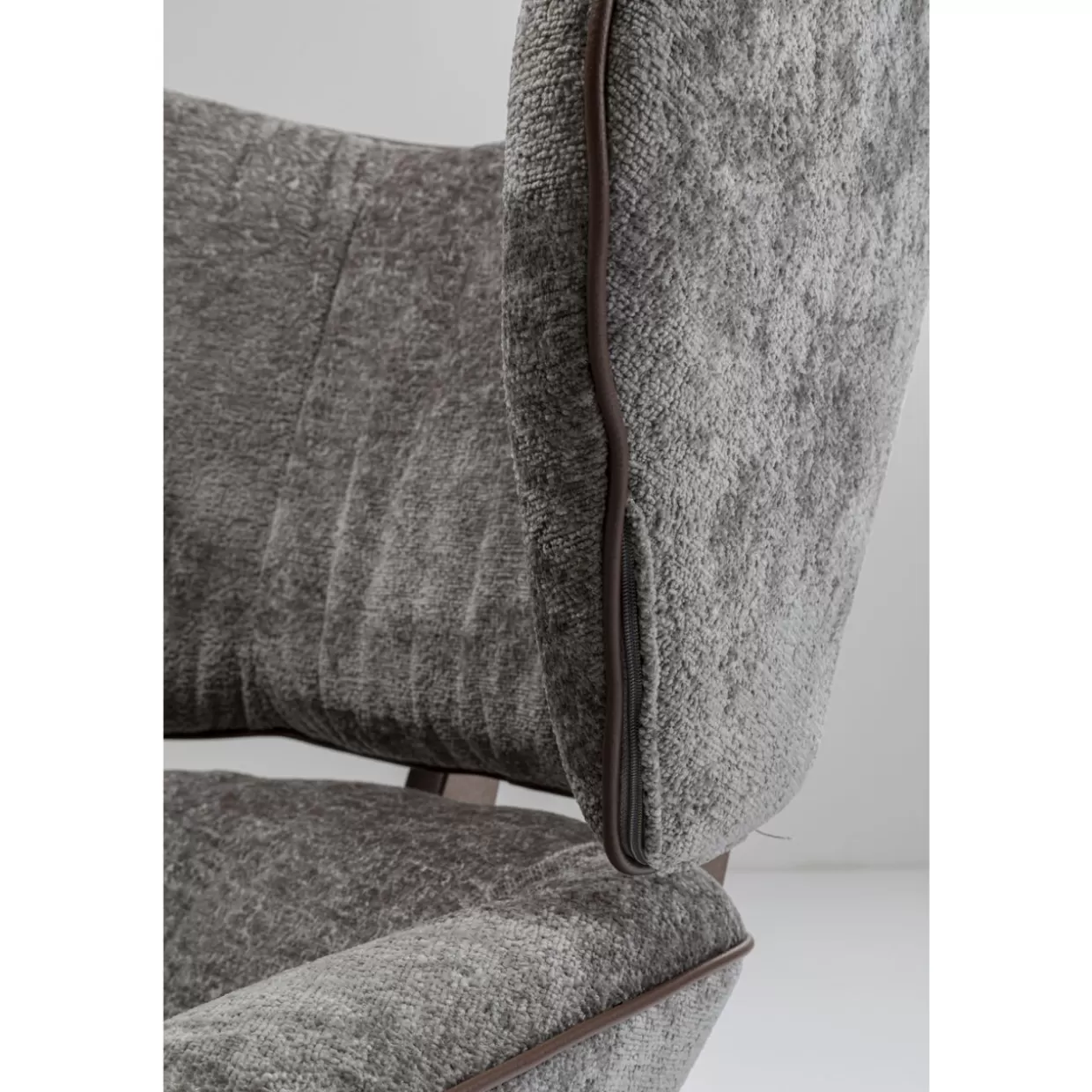 KARE Design Poltrona Girevole Elegante - Stile Ufficio Ovale con Rivestimento in Pelle