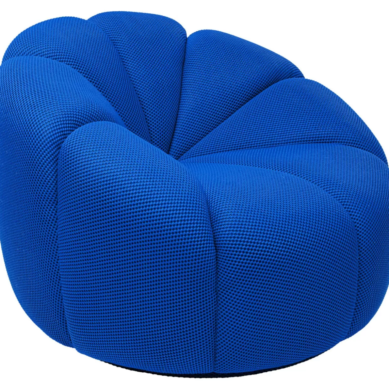 Poltrona Girevole Peppo Lounge - Design Moderno con Rivestimento in Tessuto Comodo, Tonalità Blu Accattivante