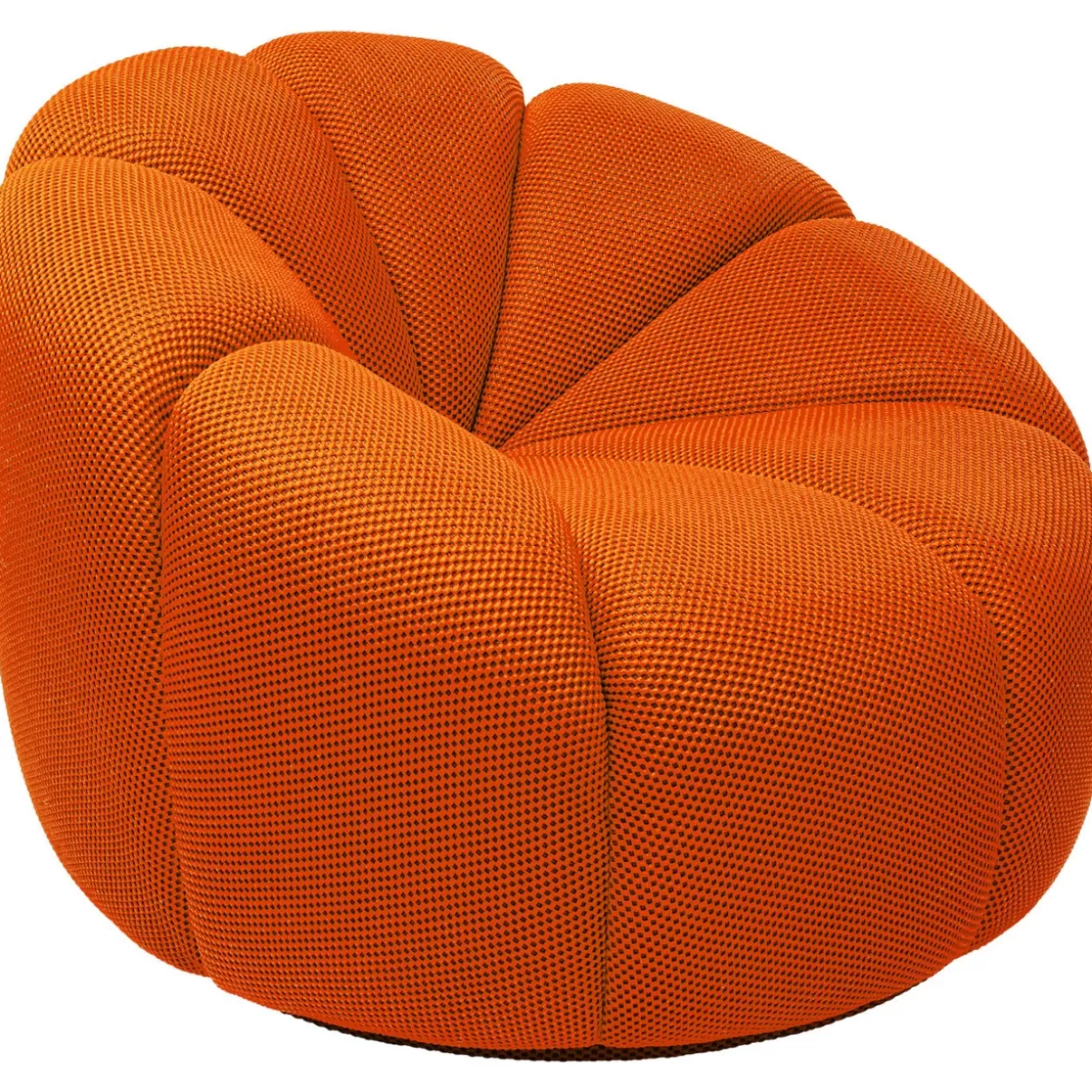 KARE Design Poltrona Girevole Moderna Peppo Lounge - Rivestimento Confortevole in Tonalità Arancione Accogliente