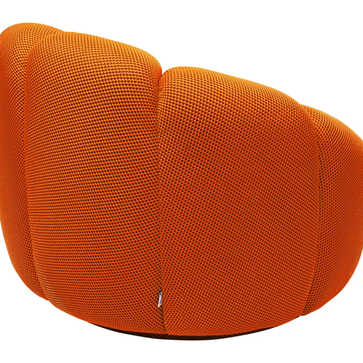 KARE Design Poltrona Girevole Moderna Peppo Lounge - Rivestimento Confortevole in Tonalità Arancione Accogliente