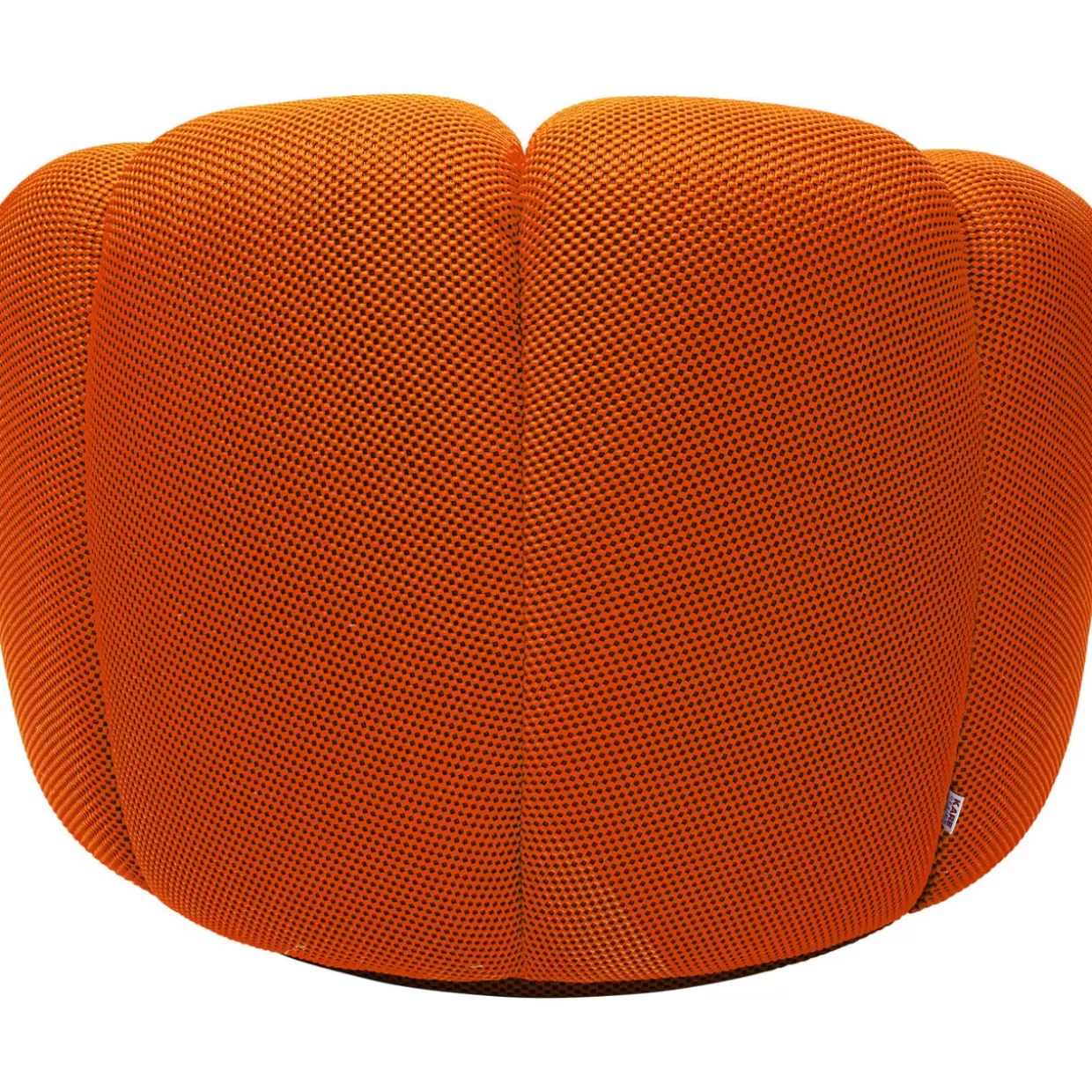 KARE Design Poltrona Girevole Moderna Peppo Lounge - Rivestimento Confortevole in Tonalità Arancione Accogliente