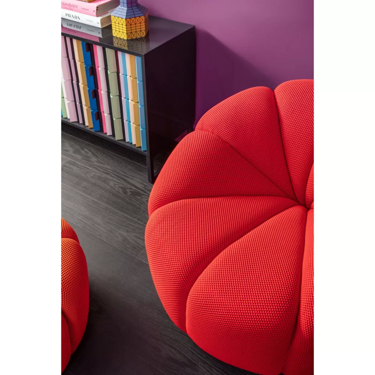 KARE Design | Poltrona Girevole Moderna Peppo Lounge - Rosso Fuoco, Confortevole ed Elegante