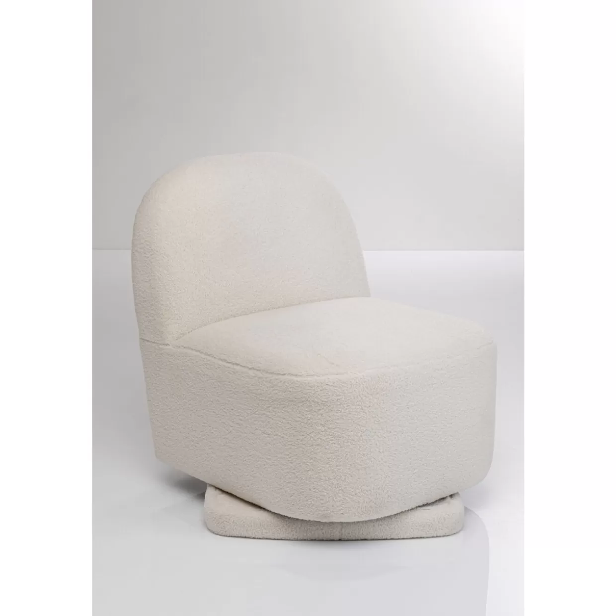 KARE Design - Poltrona Elegante con Rivestimento in Crema | Modello Ted Girevole per Soggiorno Moderno