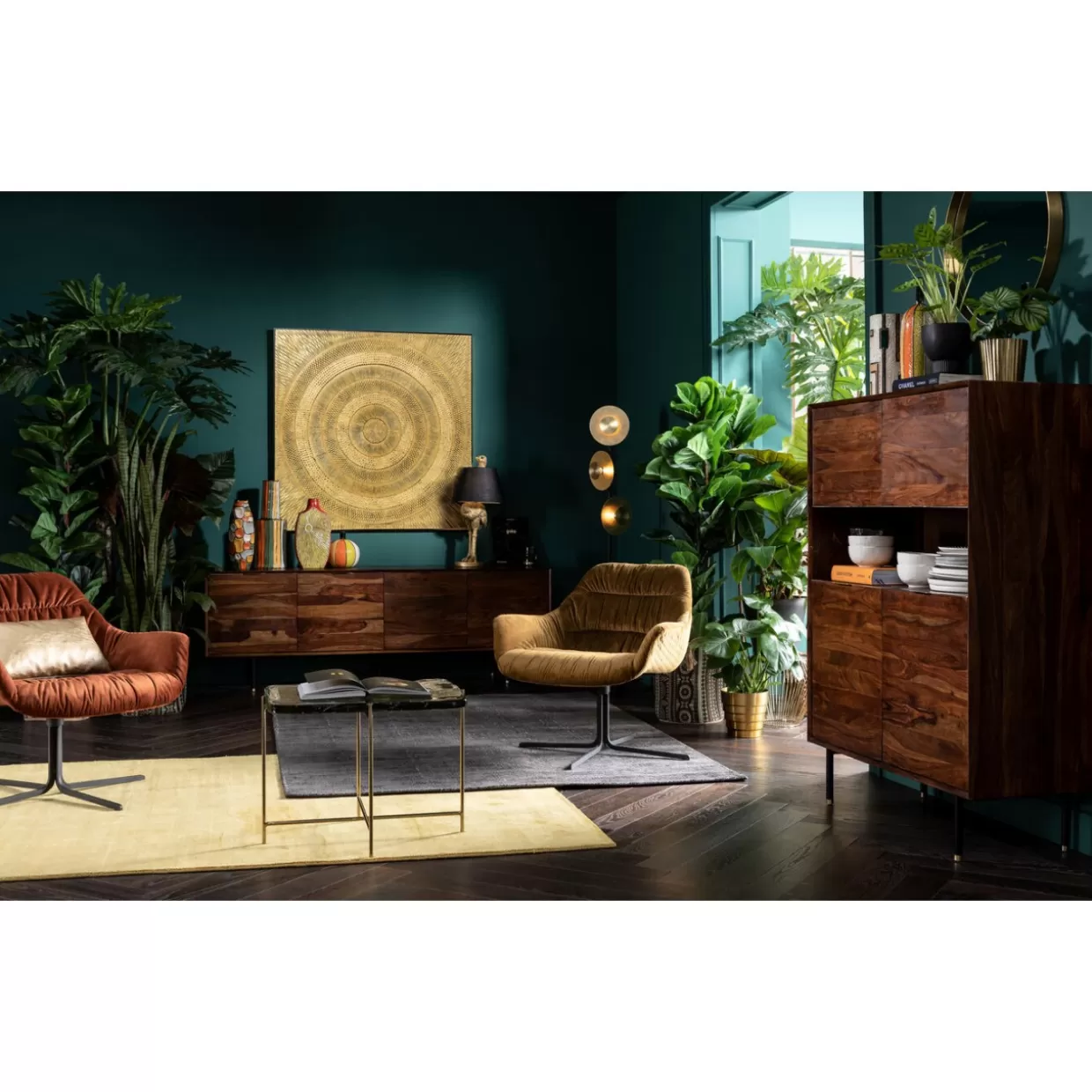Sedia Girevole Colmar in Tonalità Giallo - Design Accattivante KARE per Arredi Contemporanei