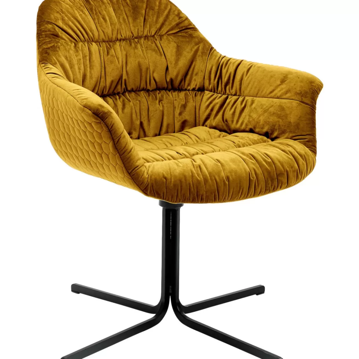 Sedia Girevole Colmar in Tonalità Giallo - Design Accattivante KARE per Arredi Contemporanei