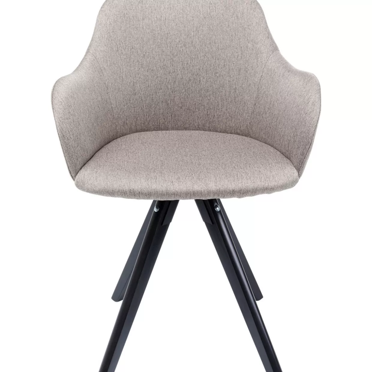 KARE Design - Sedia Girevole Lady Loco con Rivestimento in Morbida Tonalità Taupe