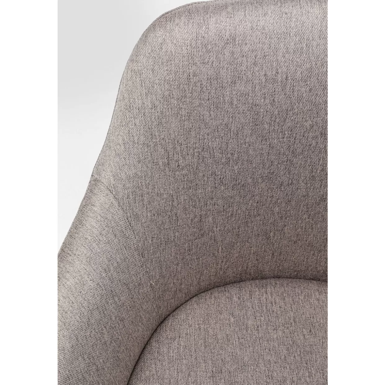 KARE Design - Sedia Girevole Lady Loco con Rivestimento in Morbida Tonalità Taupe