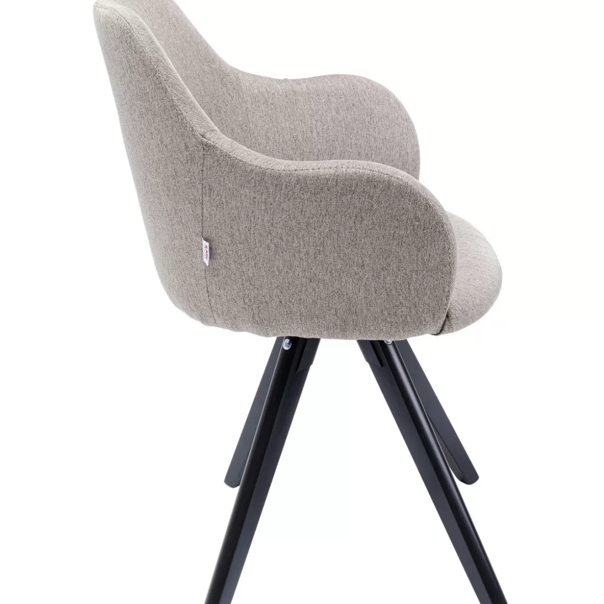 KARE Design - Sedia Girevole Lady Loco con Rivestimento in Morbida Tonalità Taupe