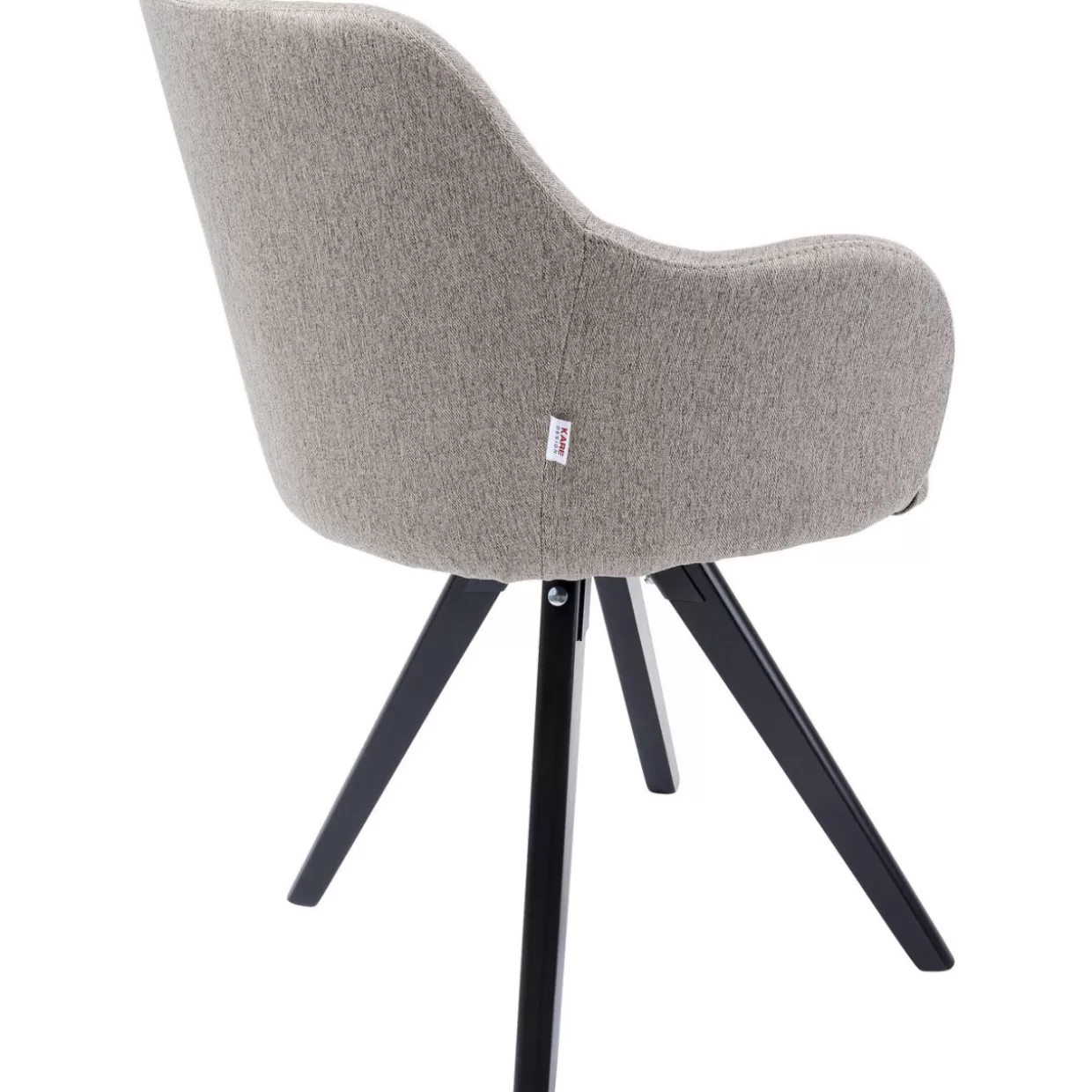 KARE Design - Sedia Girevole Lady Loco con Rivestimento in Morbida Tonalità Taupe