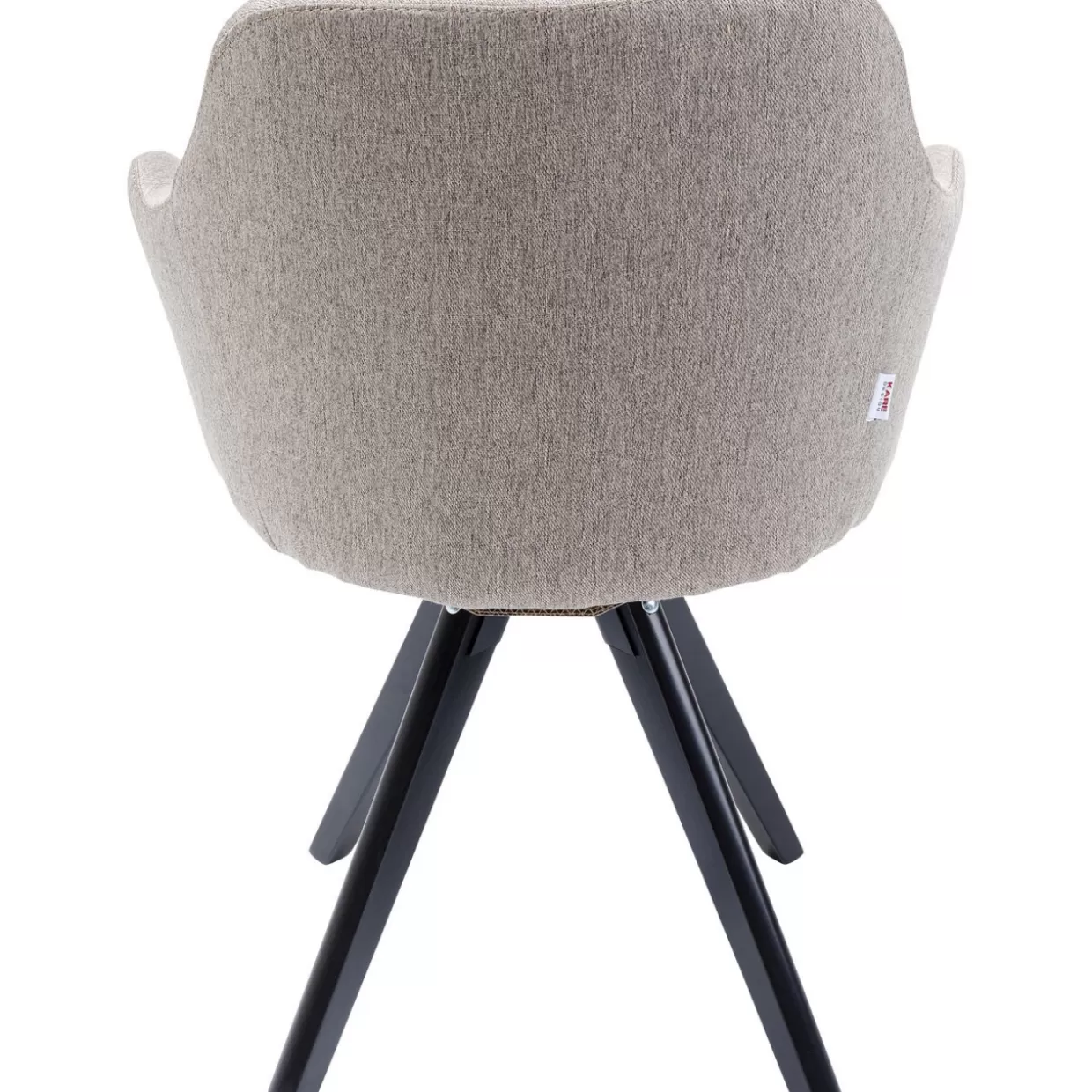 KARE Design - Sedia Girevole Lady Loco con Rivestimento in Morbida Tonalità Taupe