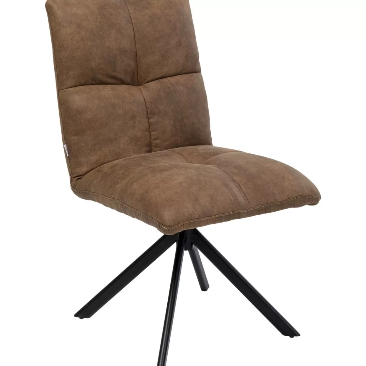 KARE Design - Sedia Girevole Toronto in Pelle Marrone, Design Moderno e Confortevole per la tua Casa