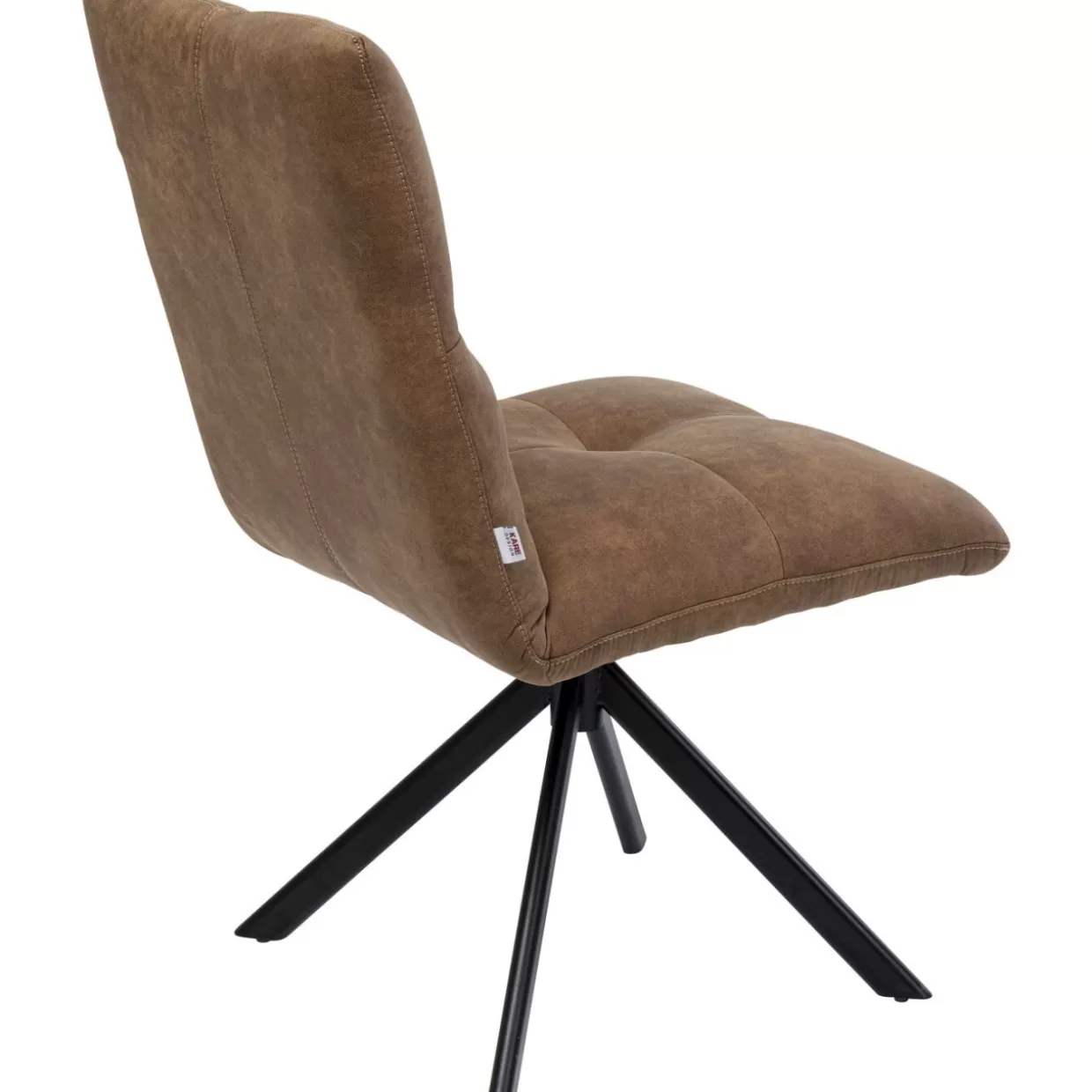 KARE Design - Sedia Girevole Toronto in Pelle Marrone, Design Moderno e Confortevole per la tua Casa
