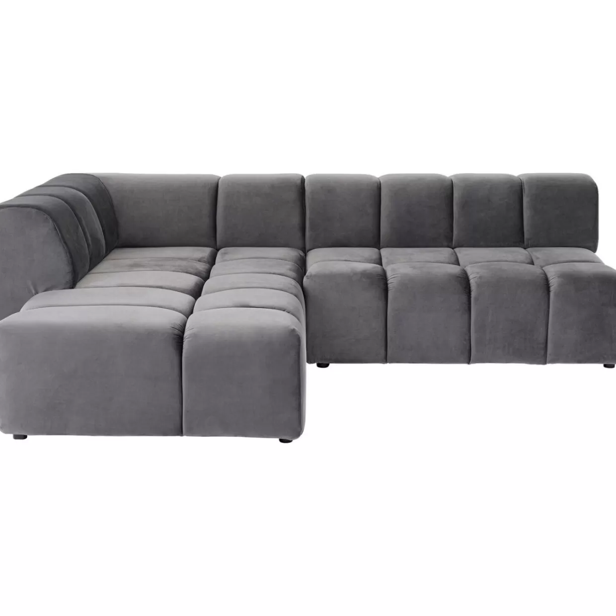 Divano Angolare Belami Grigio KARE Design - Modello Sinistro con Rivestimento Morbido