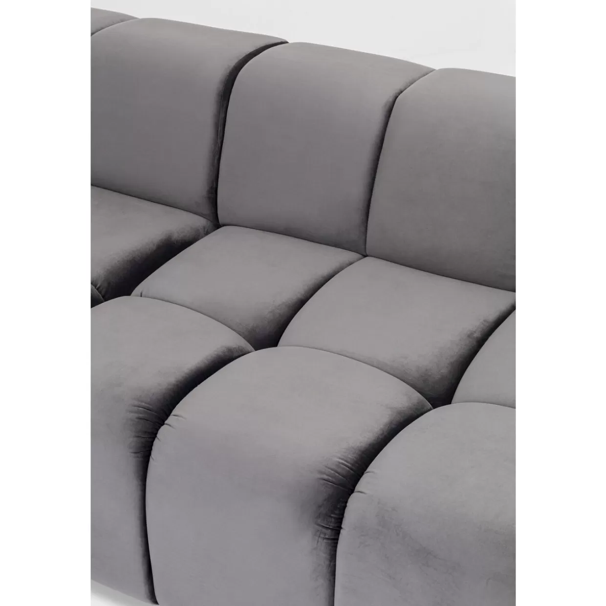 Divano Angolare Belami Grigio KARE Design - Modello Sinistro con Rivestimento Morbido