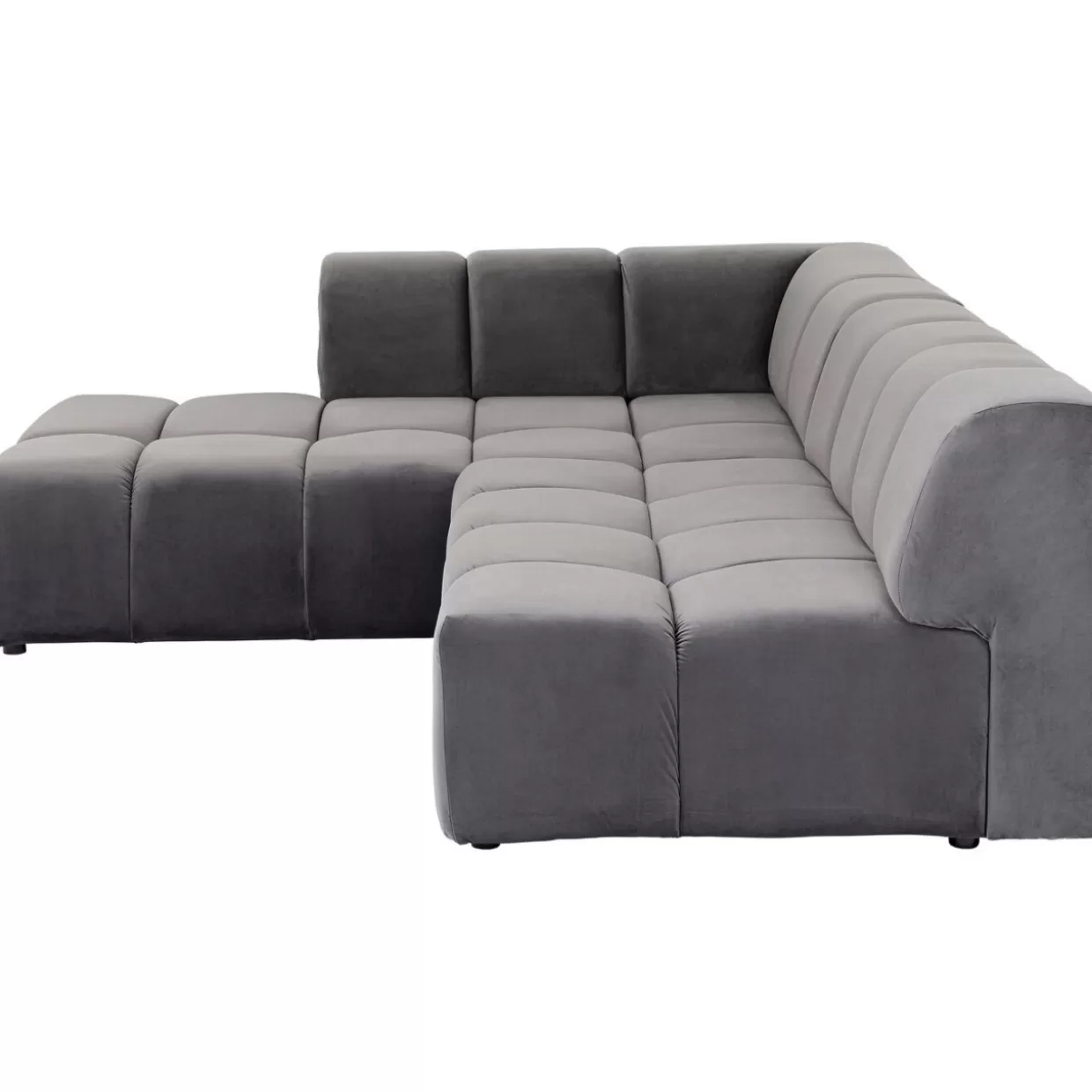 Divano Angolare Belami Grigio KARE Design - Modello Sinistro con Rivestimento Morbido