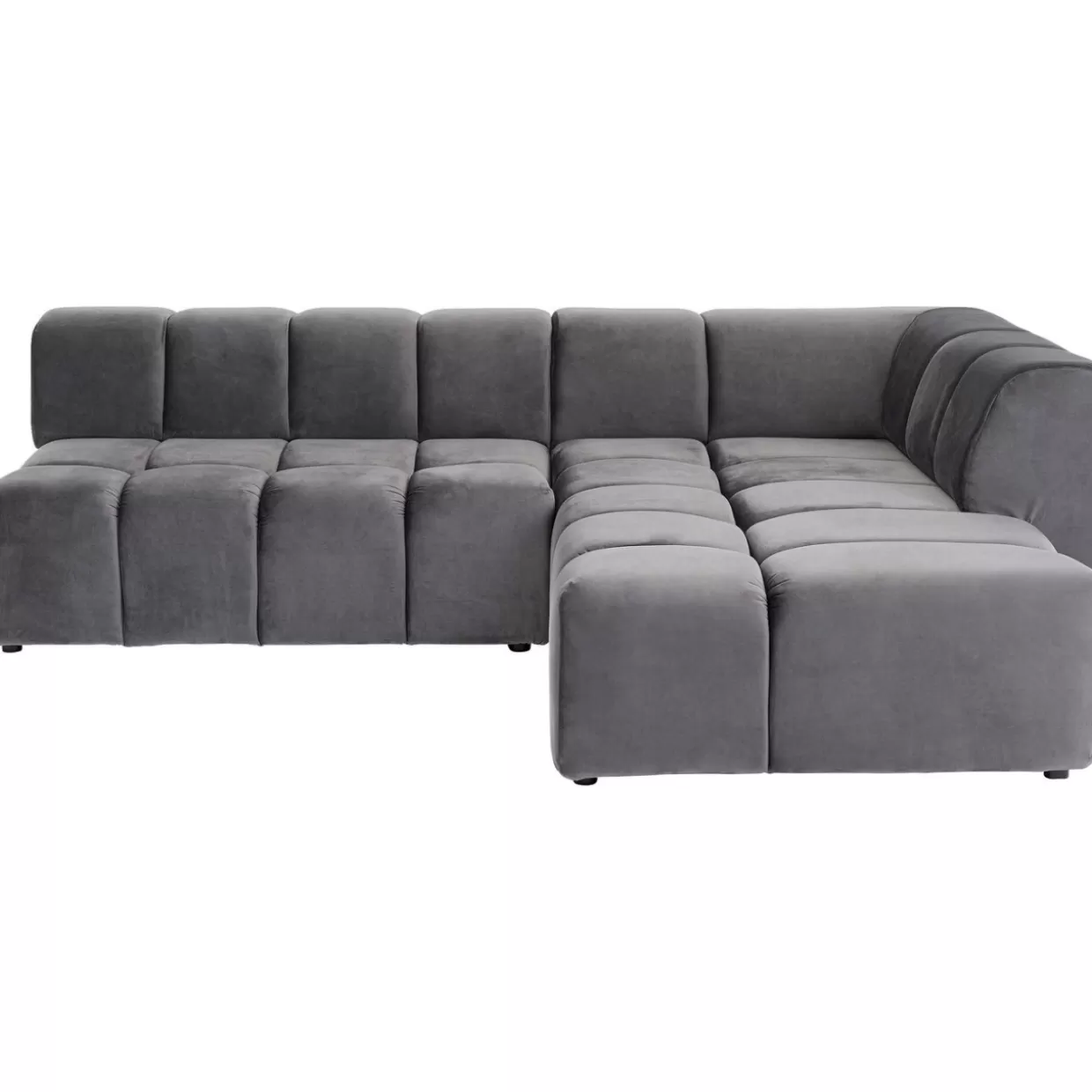 Divano Angolare Belami in Grigio con Bracciolo Destro - KARE Design per Soggiorni Moderni e Confortevoli