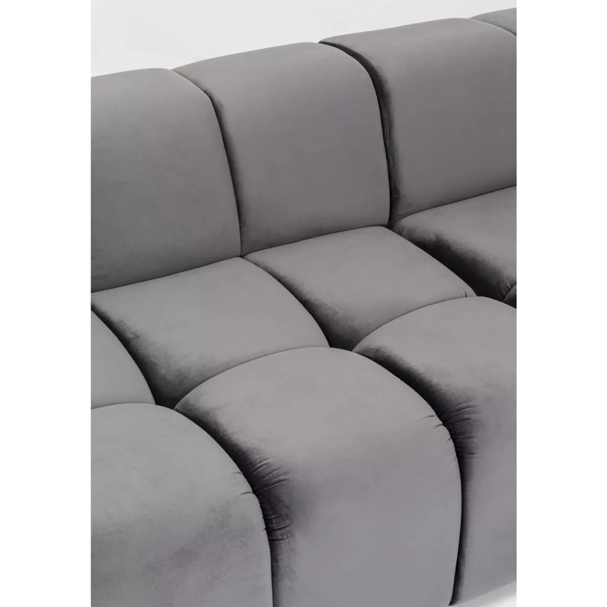 Divano Angolare Belami in Grigio con Bracciolo Destro - KARE Design per Soggiorni Moderni e Confortevoli