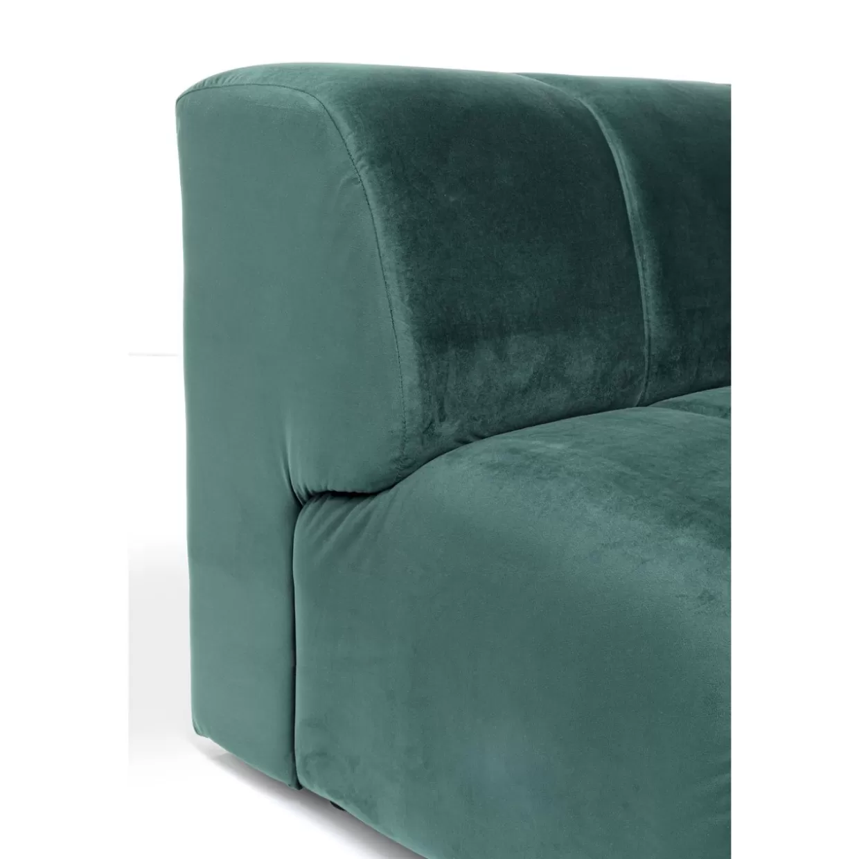 KARE Design - Divano Angolare Belami in Velluto Verde Foresta, Modulare Angolo Destro 265 cm - Sofà Elegante con Rivestimento Morbido

（