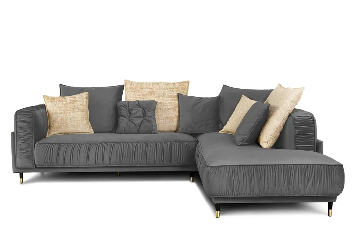 Componibile Angolare Bello Elegante KARE Design - Set da 2 Posti con Struttura in Legno Piano 15, Divani Modulari Confortevili per Soggiorno Moderno