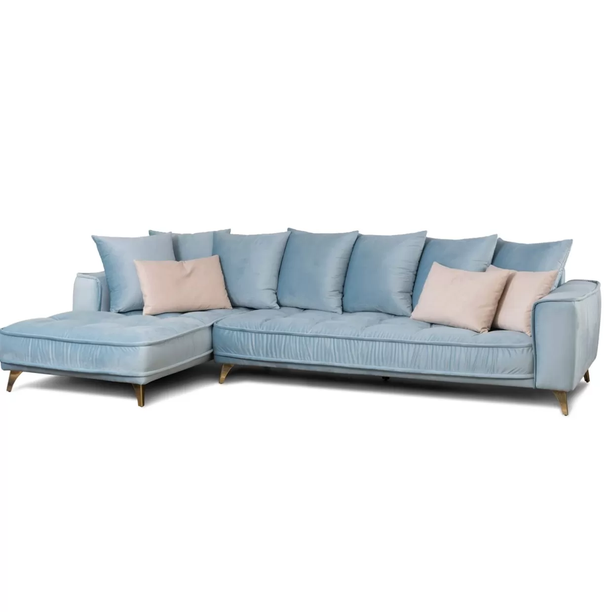 Divano angolare Benita KARE Design - Set 9 configurazione sinistra con braccioli, imbottitura premium e struttura in legno massello per arredamento contemporaneo