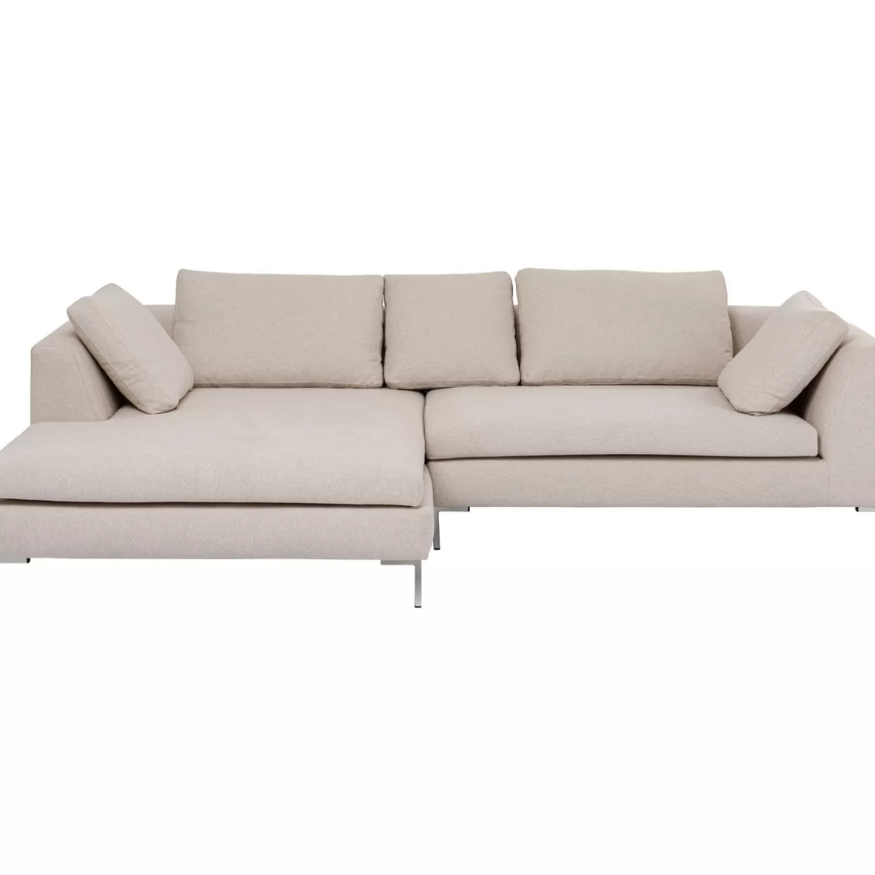 KARE Design: Divano Angolare Gianni in Tessuto Crema - Soluzioni Moderne per Soggiorni Accoglienti
