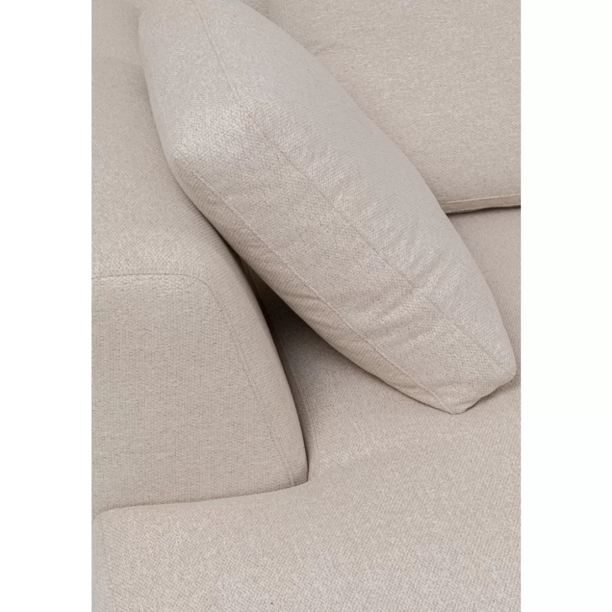 KARE Design: Divano Angolare Gianni in Tessuto Crema - Soluzioni Moderne per Soggiorni Accoglienti