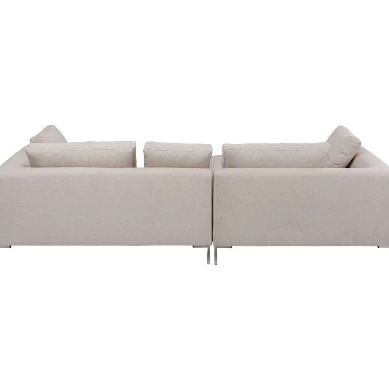 KARE Design: Divano Angolare Gianni in Tessuto Crema - Soluzioni Moderne per Soggiorni Accoglienti