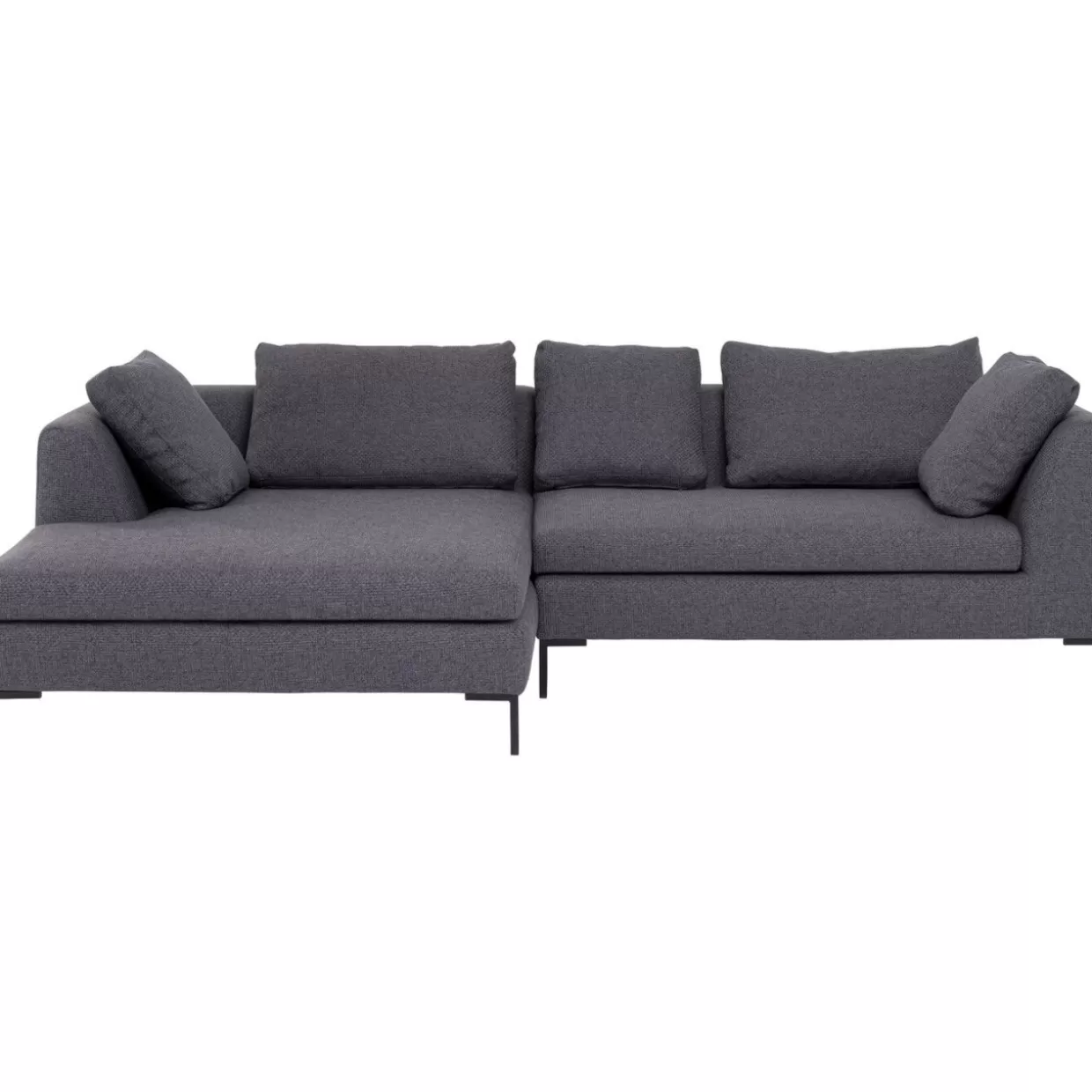 Divano Angolare Gianni in Tessuto Grigio Chiaro - Design Accogliente KARE per Soggiorno Moderno