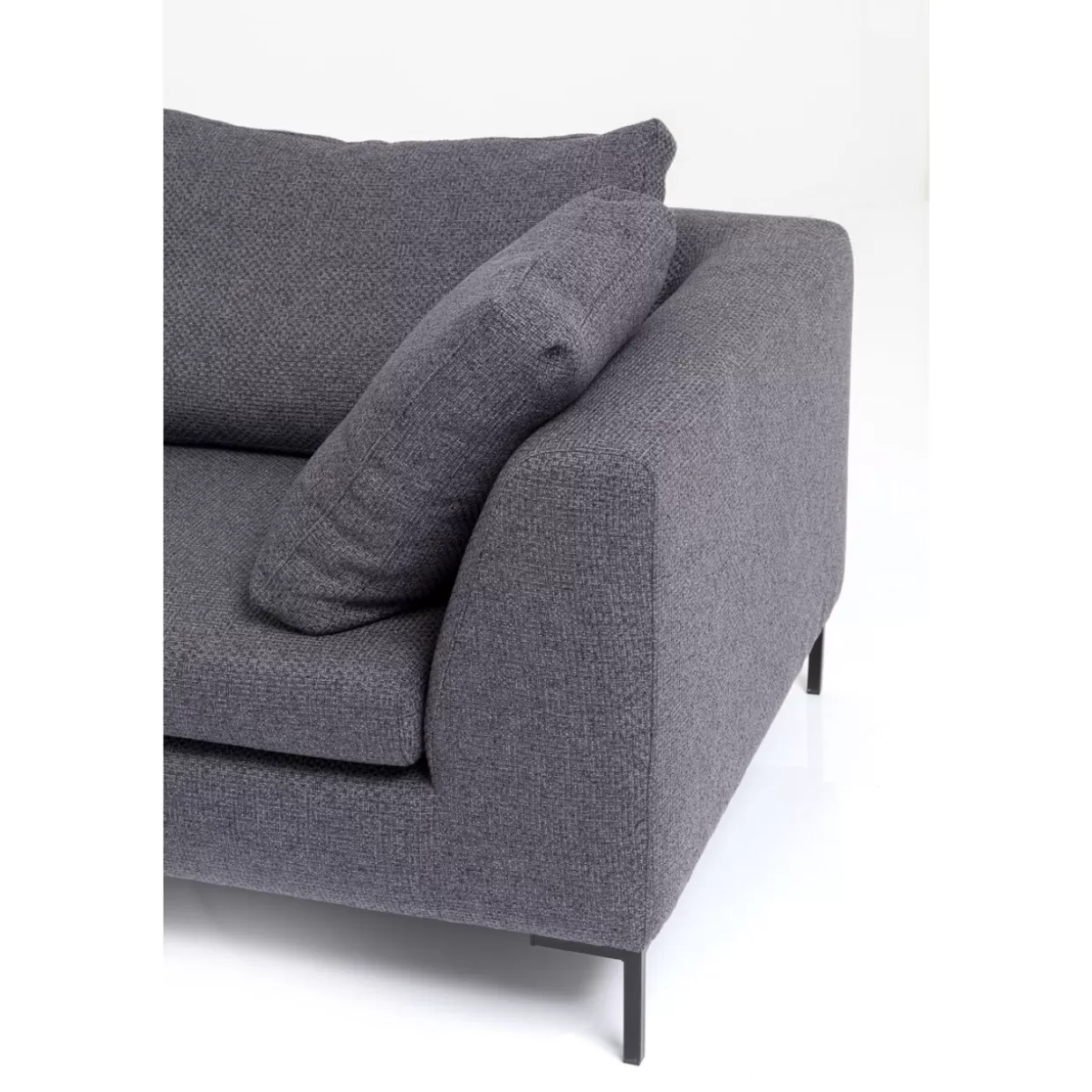 Divano Angolare Gianni in Tessuto Grigio Chiaro - Design Accogliente KARE per Soggiorno Moderno