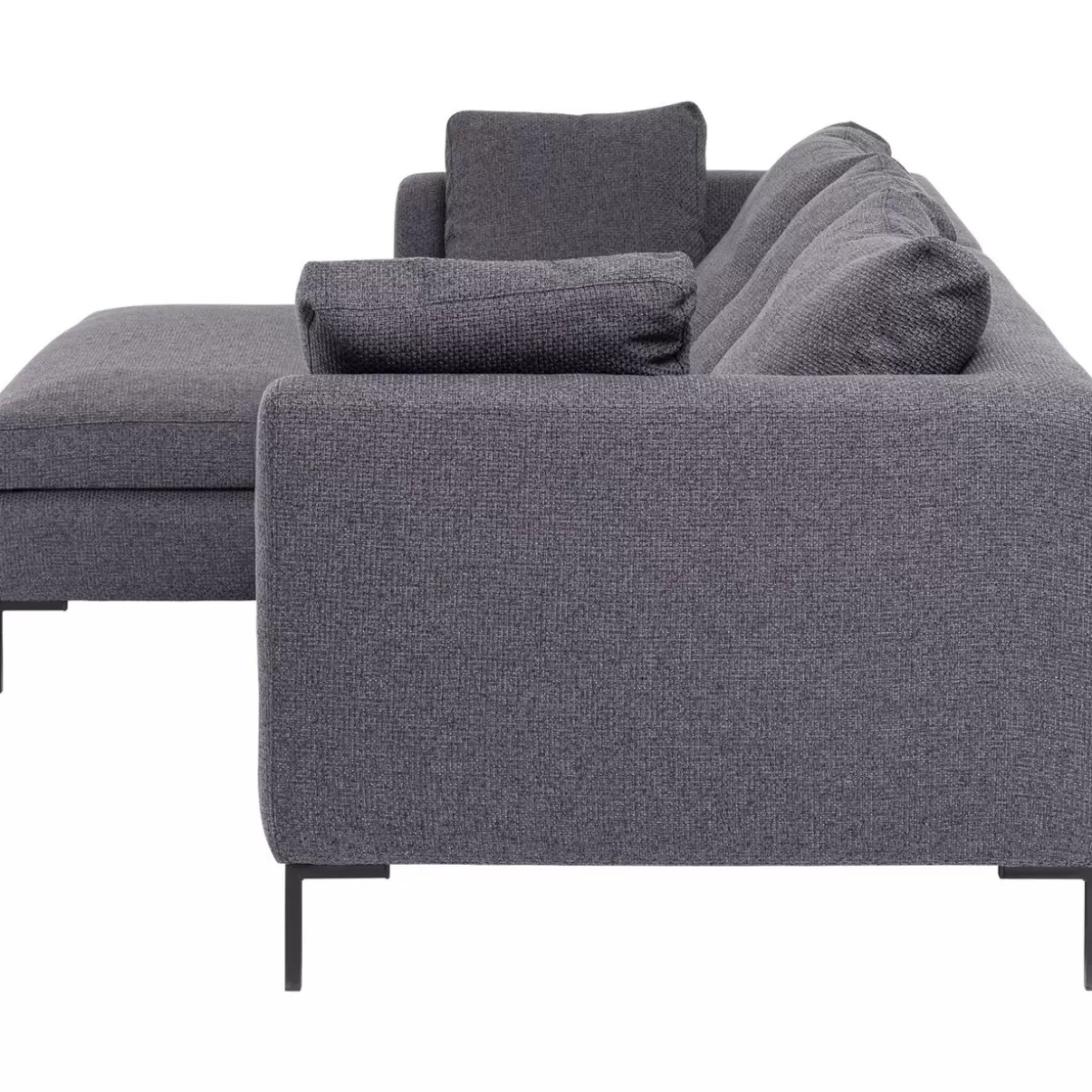 Divano Angolare Gianni in Tessuto Grigio Chiaro - Design Accogliente KARE per Soggiorno Moderno
