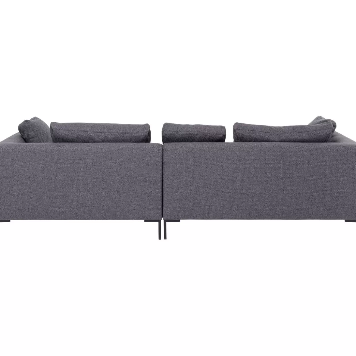 Divano Angolare Gianni Dolce di KARE Design - Lussuoso Tessuto Grigio Antracite con Bracciolo Destro