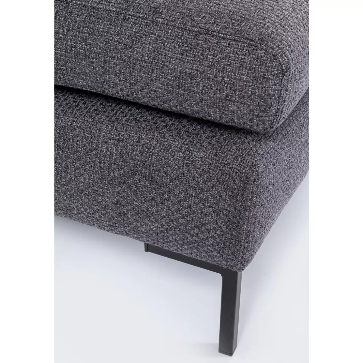 Divano Angolare Gianni Dolce di KARE Design - Lussuoso Tessuto Grigio Antracite con Bracciolo Destro