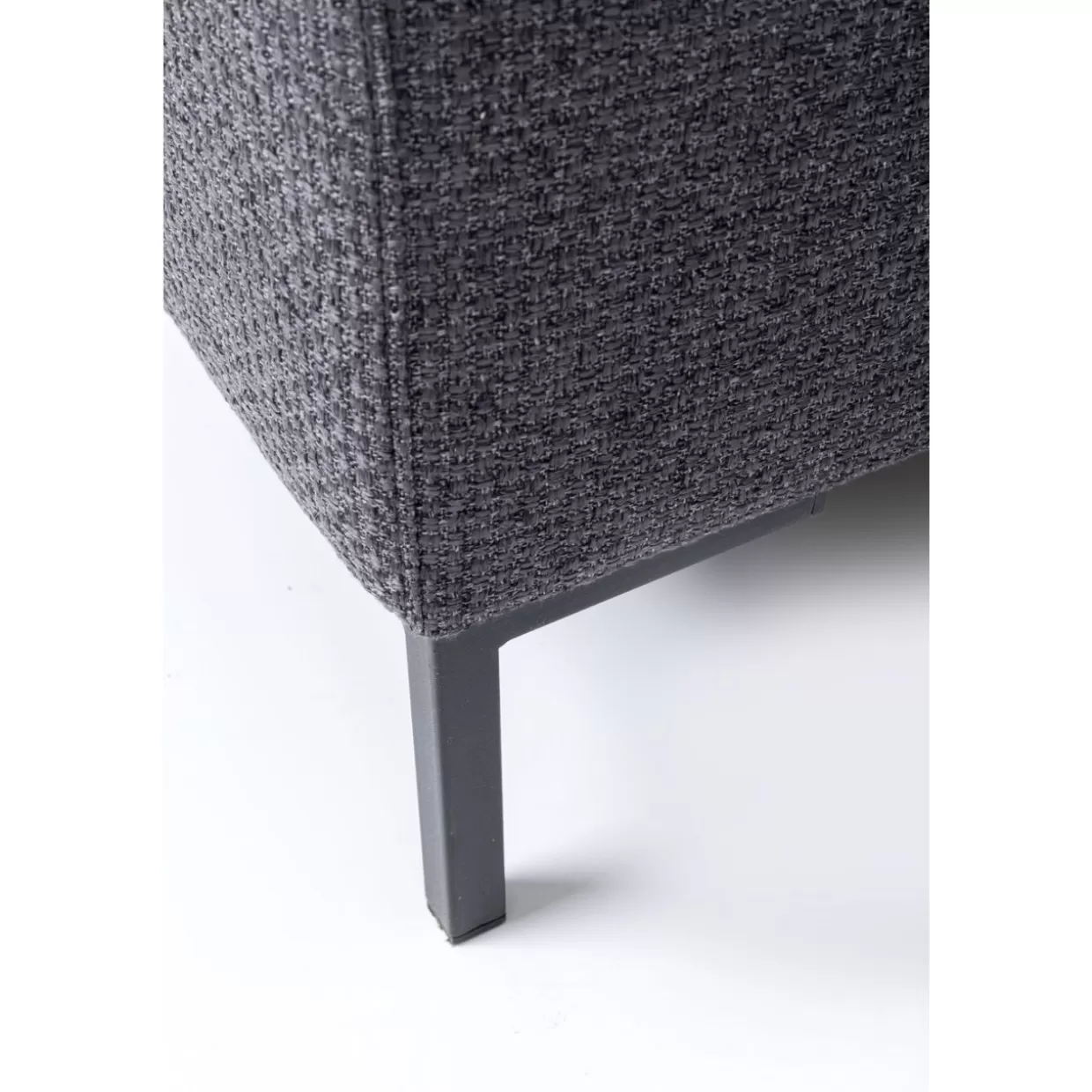Divano Angolare Gianni Dolce di KARE Design - Lussuoso Tessuto Grigio Antracite con Bracciolo Destro