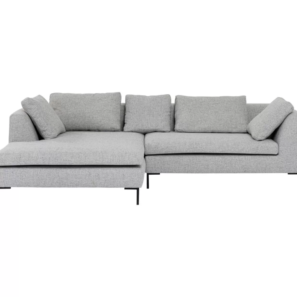 KARE Design Divano Angolare Gianni Dolce Grigio Chiaro - Elegante Sofà con Configurazione Sinistra per Soggiorno Moderno