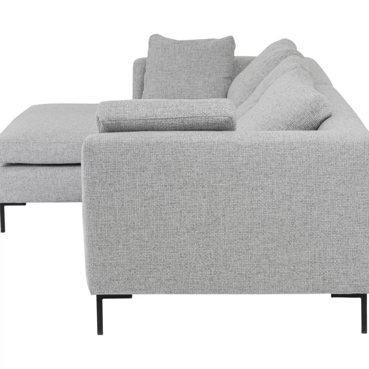 KARE Design Divano Angolare Gianni Dolce Grigio Chiaro - Elegante Sofà con Configurazione Sinistra per Soggiorno Moderno