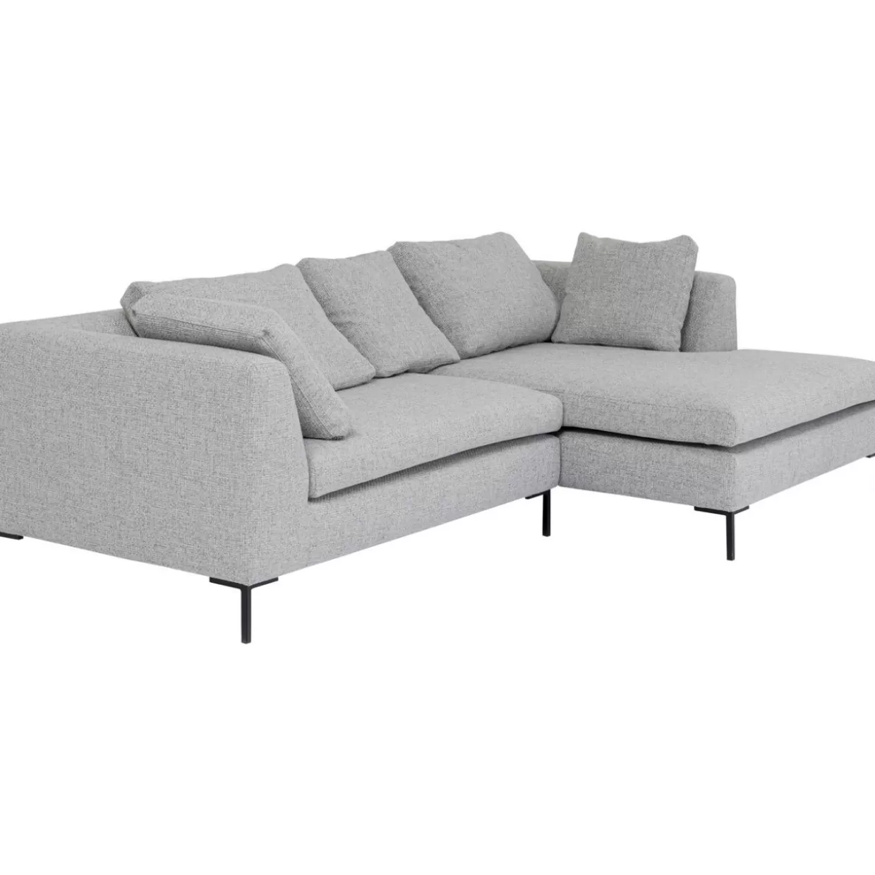 Divano Angolare Gianni Dolce con Chaise Longue - Design Moderno in Grigio Chiaro, Configurabile a Destra | Collezione Esclusiva KARE