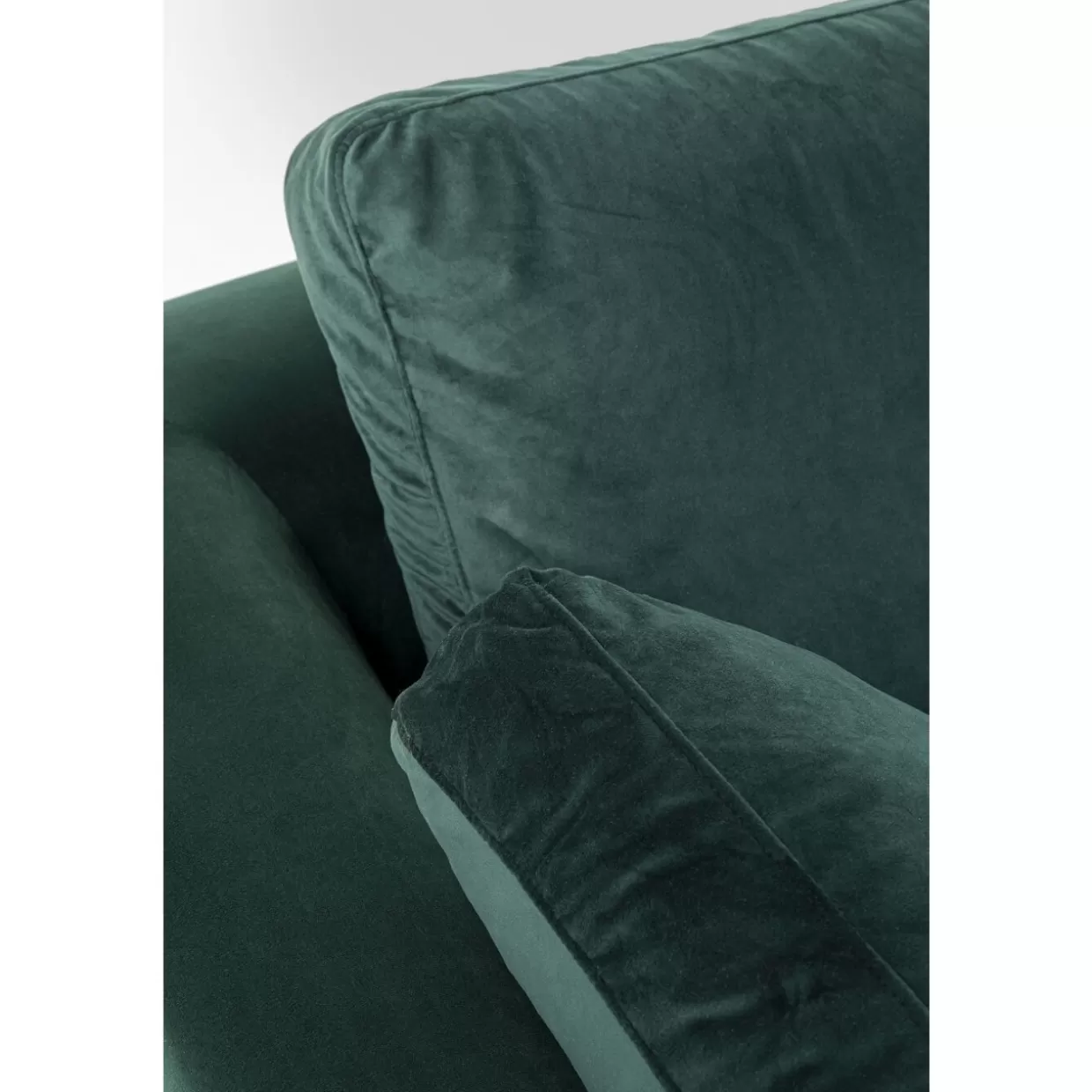Divano Angolare Gianni Compatto in Velluto Verde Foresta - Design Esclusivo con Orientamento Destro by KARE
