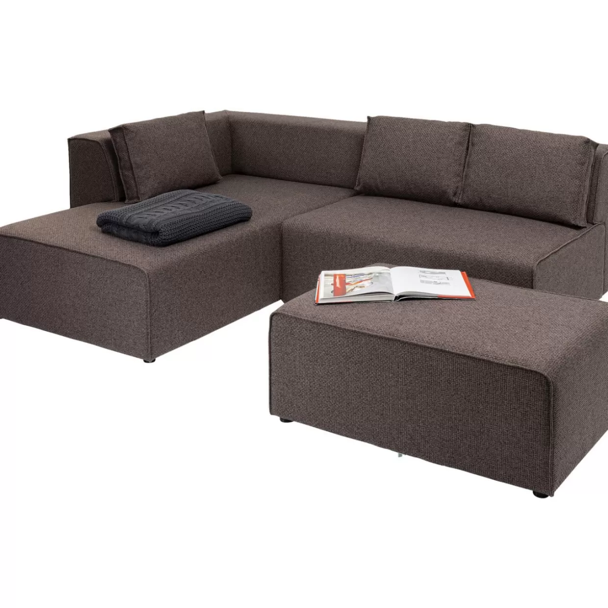 KARE Design - Divani & Componibili Eleganti | Collezione Dolce con Modello Infinito Angolare Marrone, Lato Sinistro