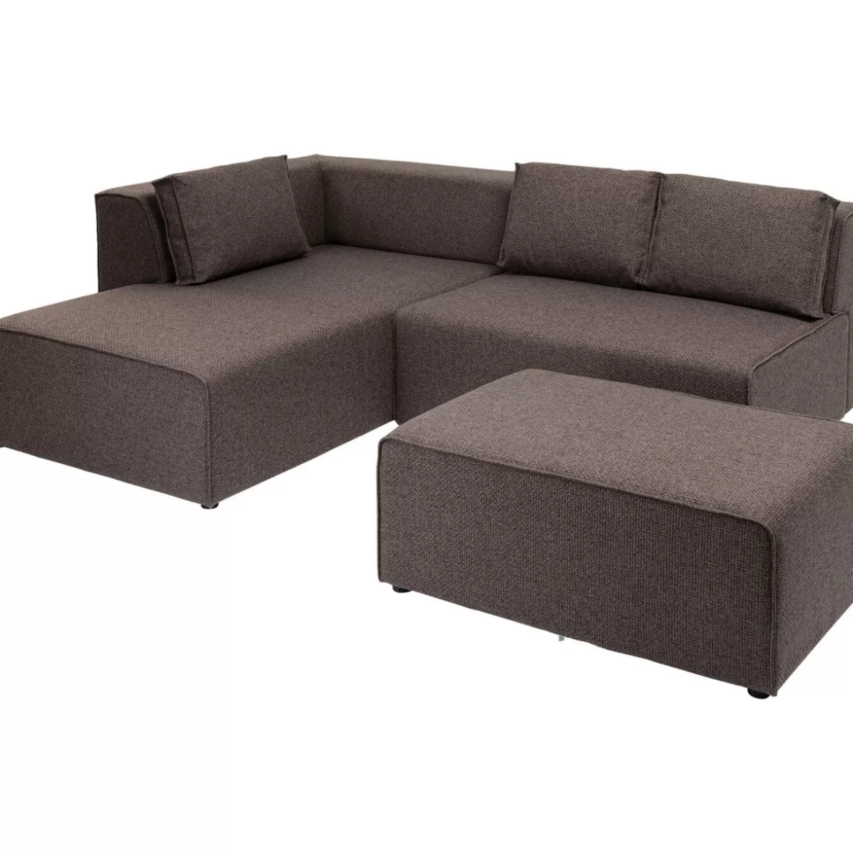 KARE Design - Divani & Componibili Eleganti | Collezione Dolce con Modello Infinito Angolare Marrone, Lato Sinistro