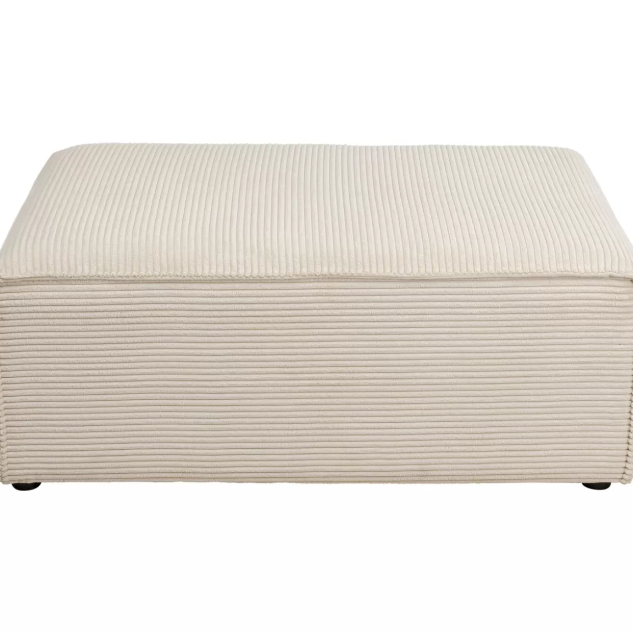 Divano Angolare con Pouf Infinity in Velluto Cord - Design KARE, Cremisi Sinistra 

(：，