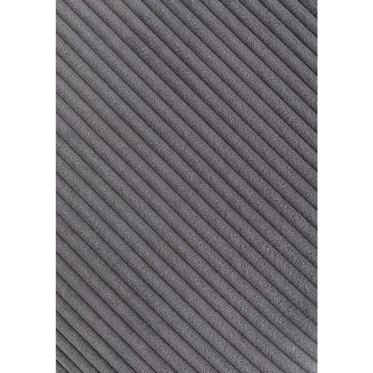 KARE Design Divani Angolari Eleganti | Sofà Infinity con Poggiapiedi Integrato Grigio Cord - Versione Sinistra