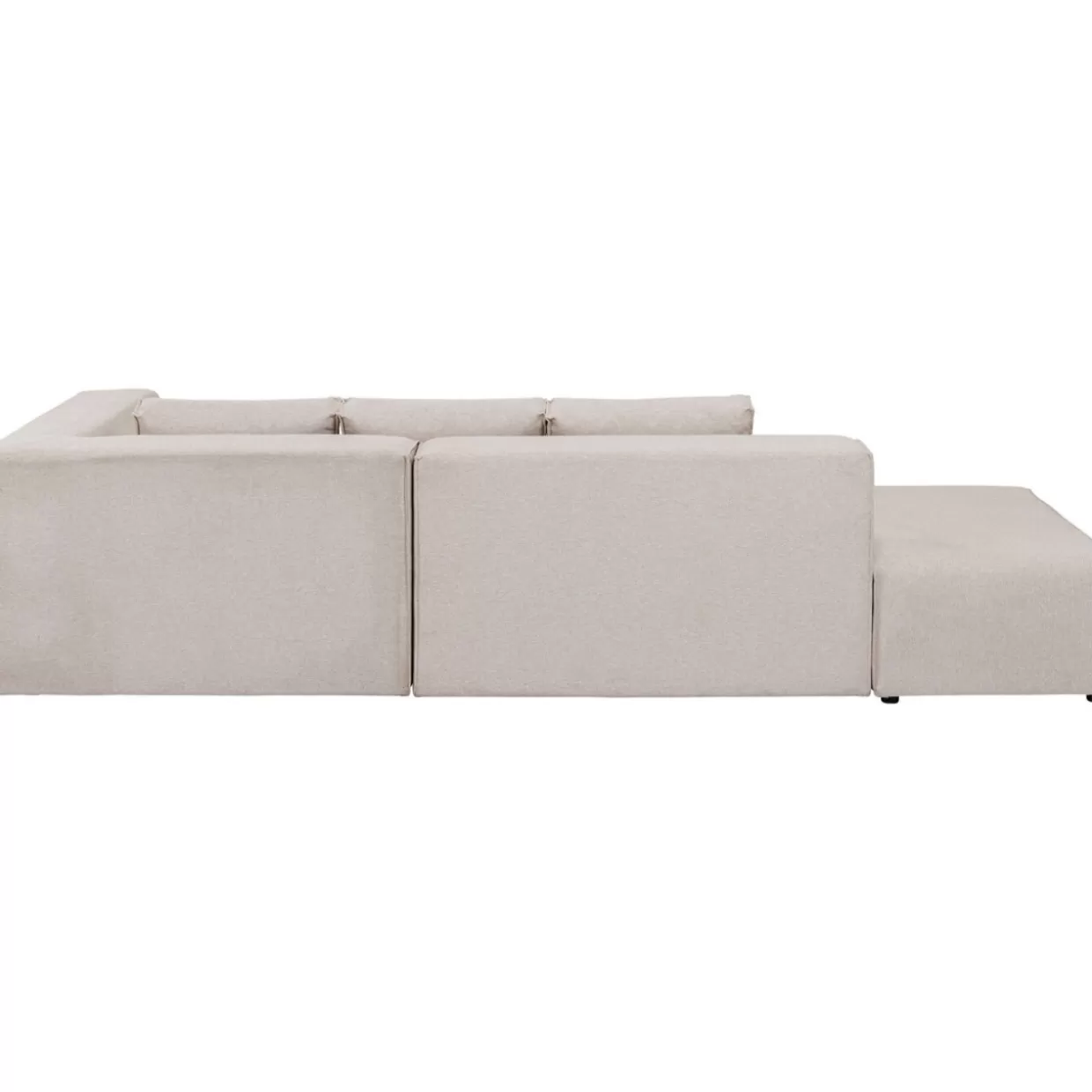Divano Angolare Infinity con Pouf Modulare Crema KARE - Configurazione Destra, Design Moderno per Soggiorno Elegante