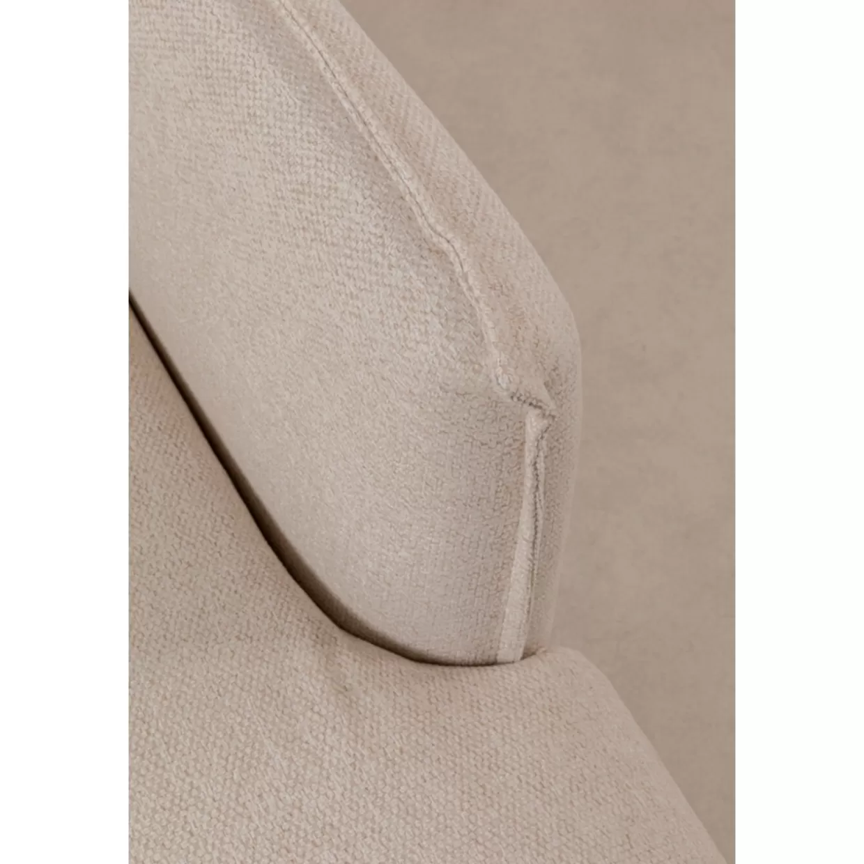 Divano Angolare Monza Design Moderno - KARE Collection in Tessuto Cremoso, Configurazione Lato Destro (Lunghezza 296 cm)