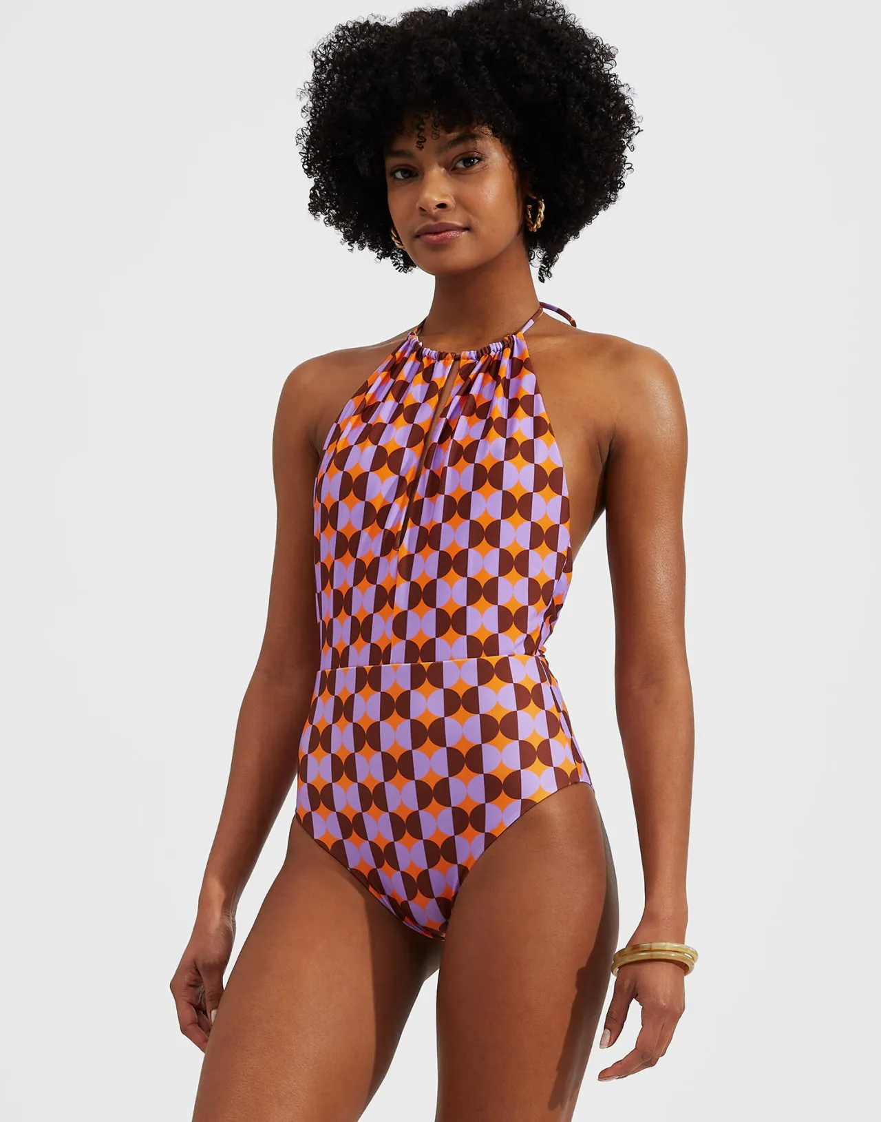 Costume da Bagno Esther La DoubleJ - Arancione Mezzaluna in Licra con Prezzo Speciale