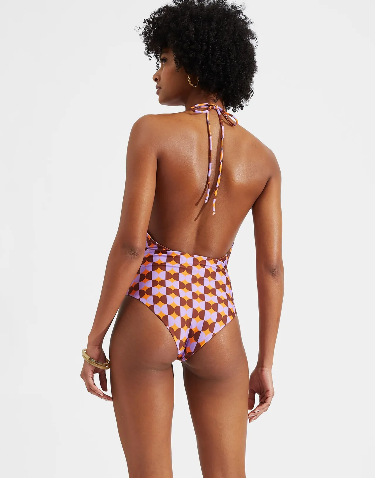 Costume da Bagno Esther La DoubleJ - Arancione Mezzaluna in Licra con Prezzo Speciale