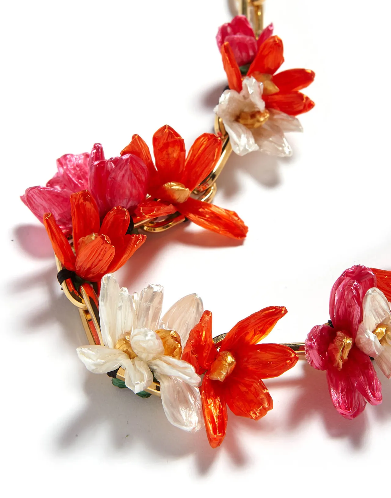 Collana Floreale La DoubleJ in Raffia - Mix Allegro di Corallo, Albicocca e Avorio

(：//，，，)