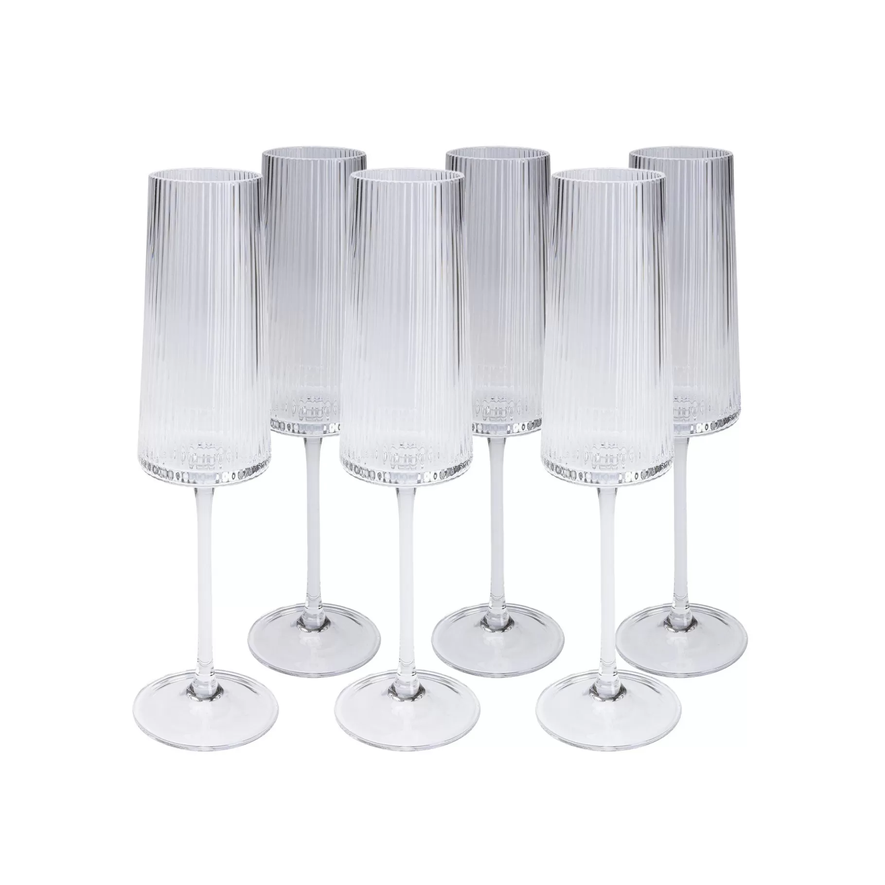 Sale Flûtes à Champagne Riffle Set De 6   Vaisselle